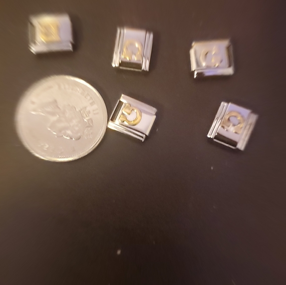 Jaltex Inc charms SS 14Kt Gold letter G & B - Picture 2 of 8